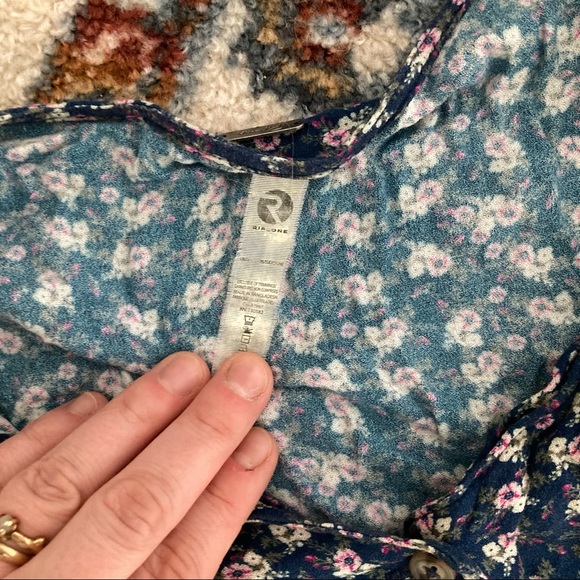 Ripzone mini 90s style skater dress button up dress with tie details xs! - Picture 2 of 5